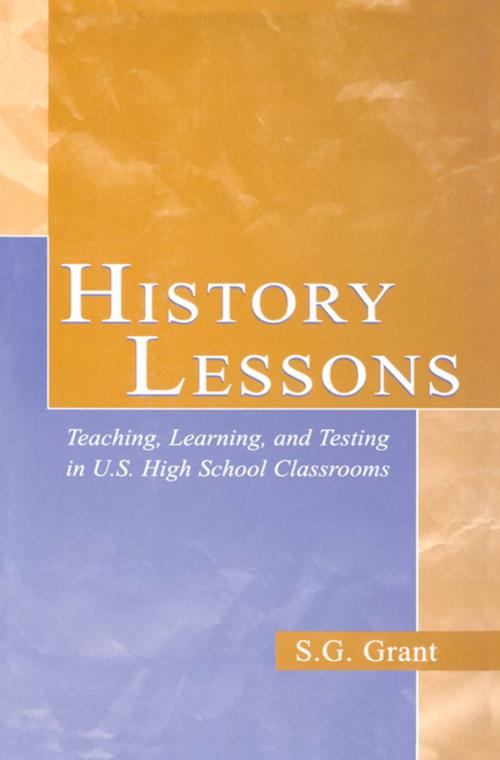 Cover of the book History Lessons by S.G. Grant, Taylor and Francis