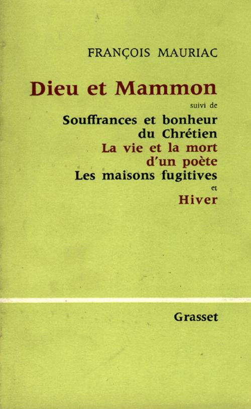 Cover of the book Dieu et Mammon by François Mauriac, Grasset