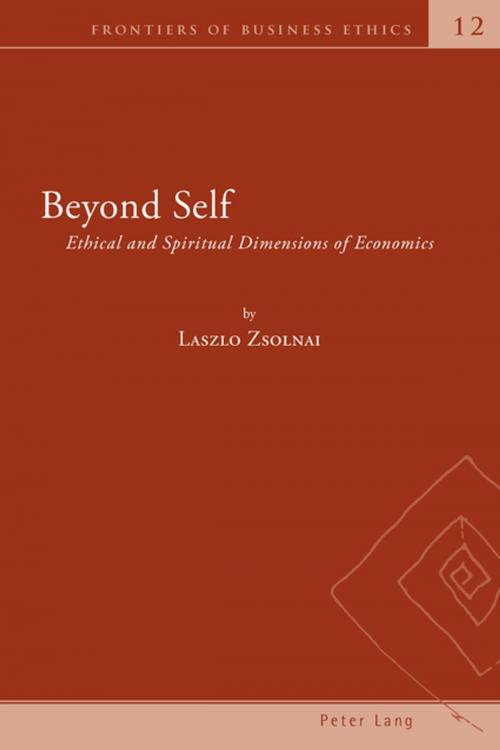 Cover of the book Beyond Self by Laszlo Zsolnai, Peter Lang