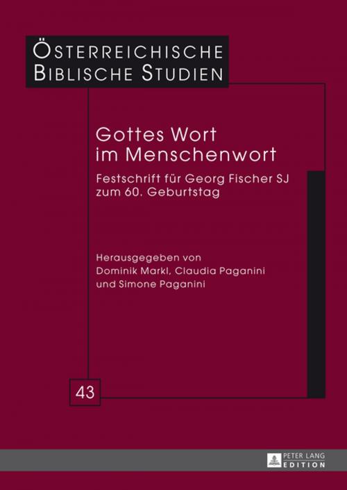 Cover of the book Gottes Wort im Menschenwort by , Peter Lang