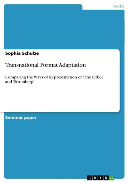 Cover of the book Transnational Format Adaptation by Sophia Schulze, GRIN Verlag