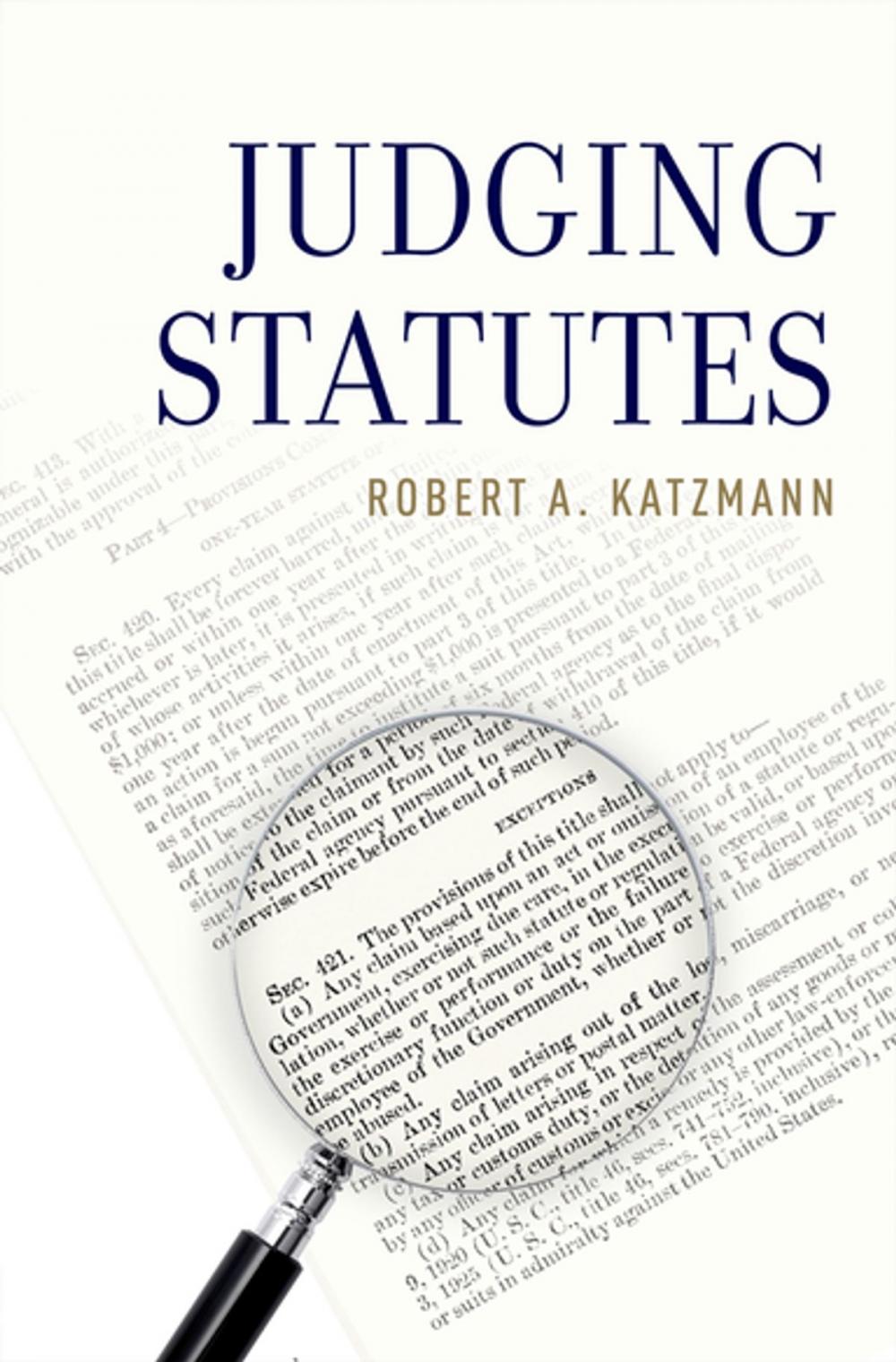 Big bigCover of Judging Statutes