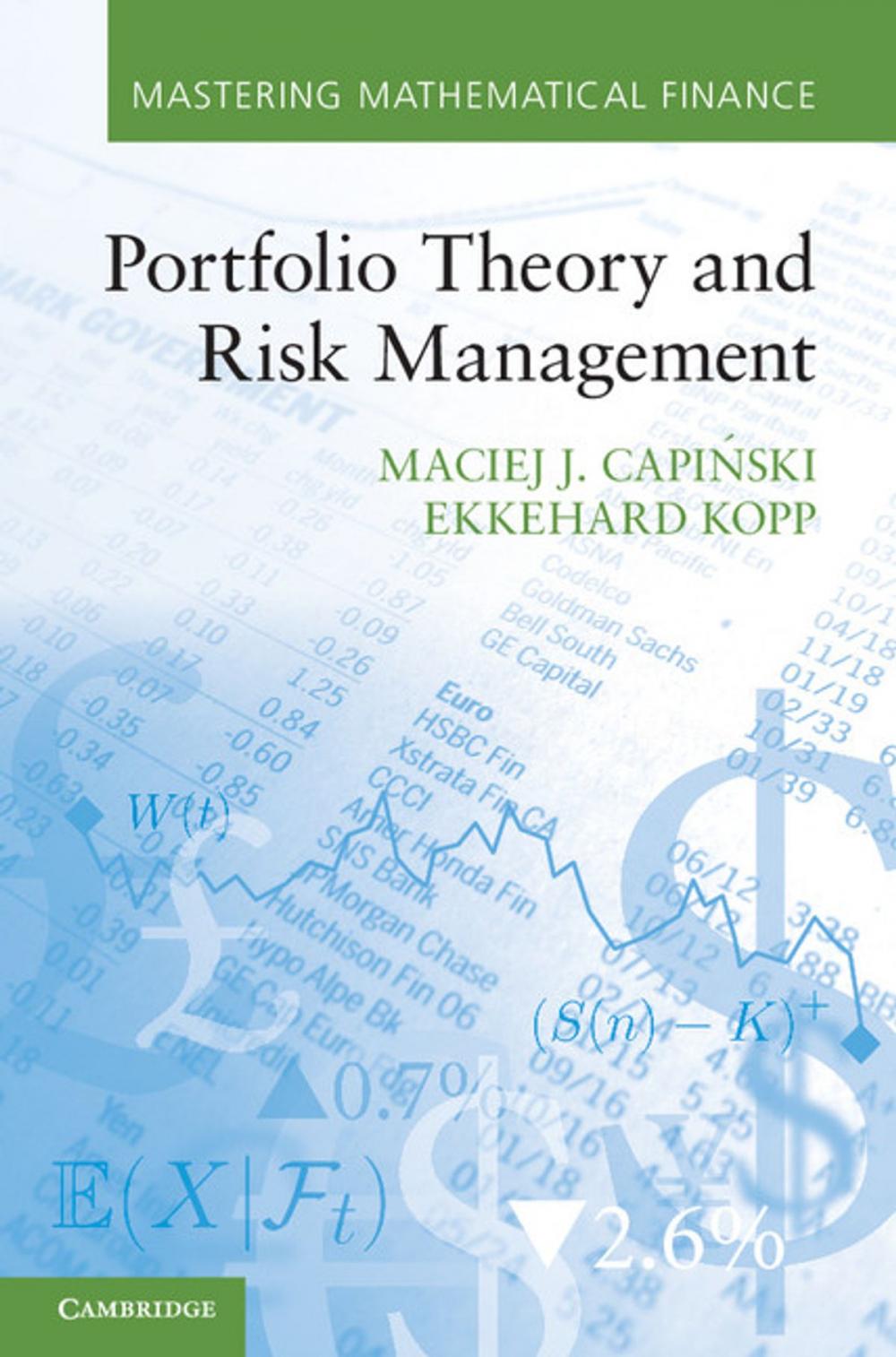 Big bigCover of Portfolio Theory and Risk Management