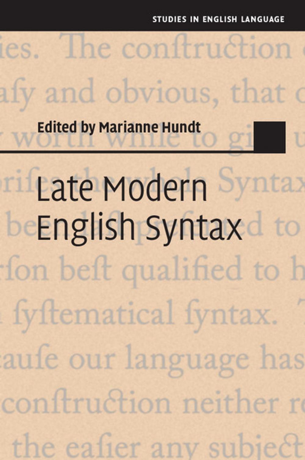 Big bigCover of Late Modern English Syntax