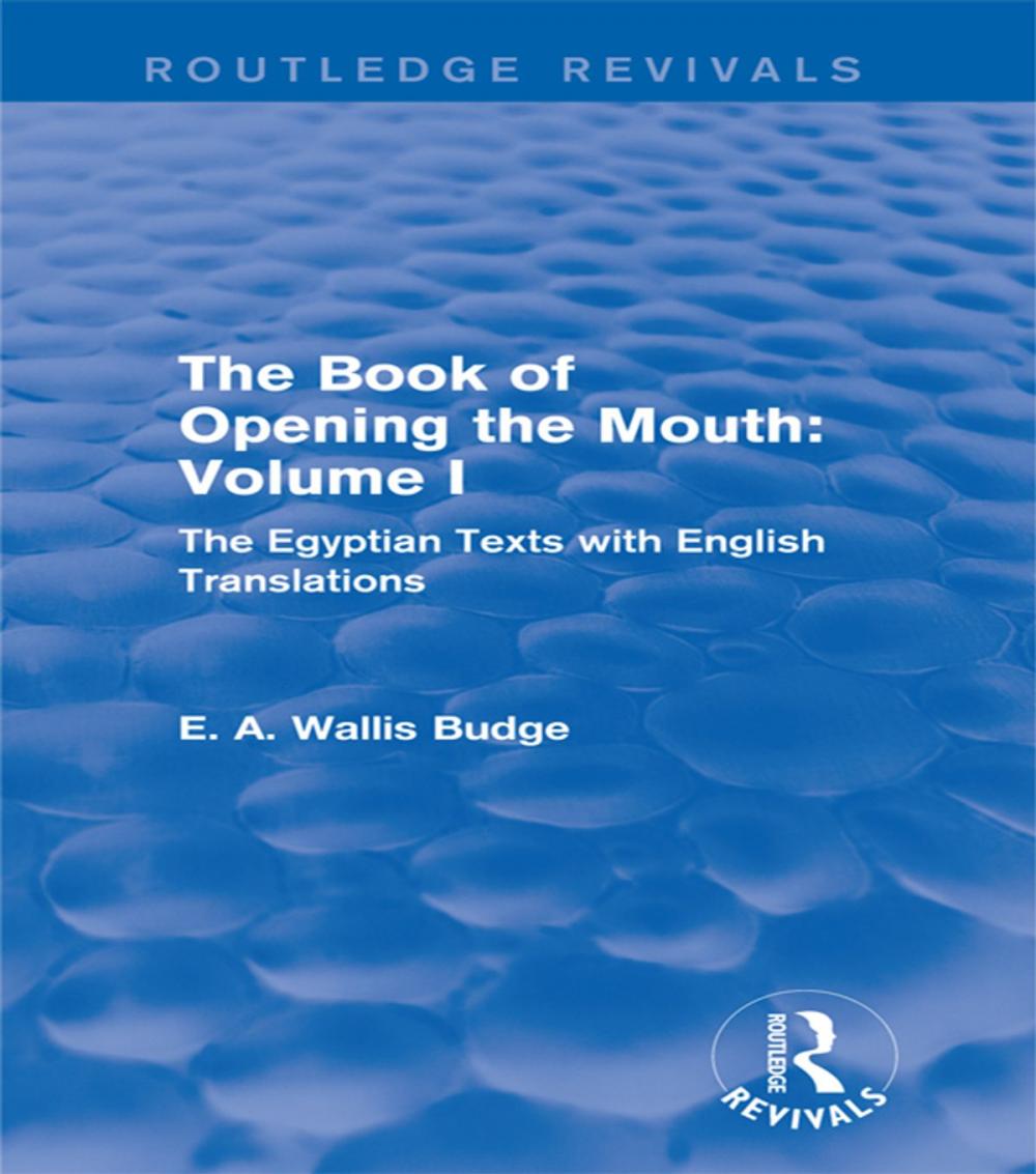 Big bigCover of The Book of Opening the Mouth: Vol. I (Routledge Revivals)