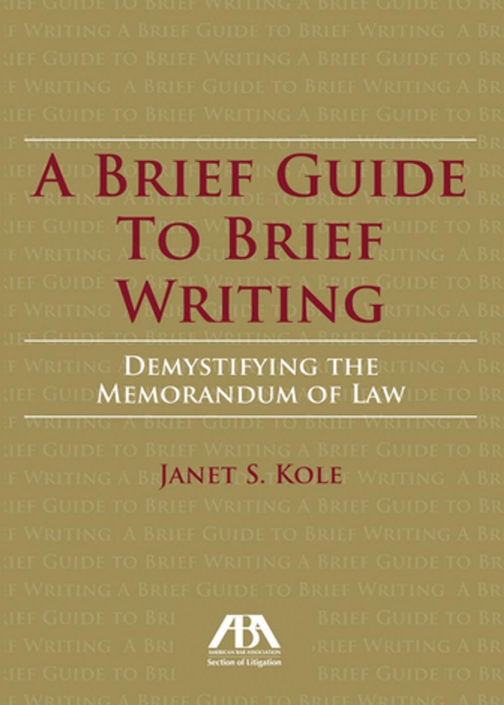 Big bigCover of A Brief Guide to Brief Writing