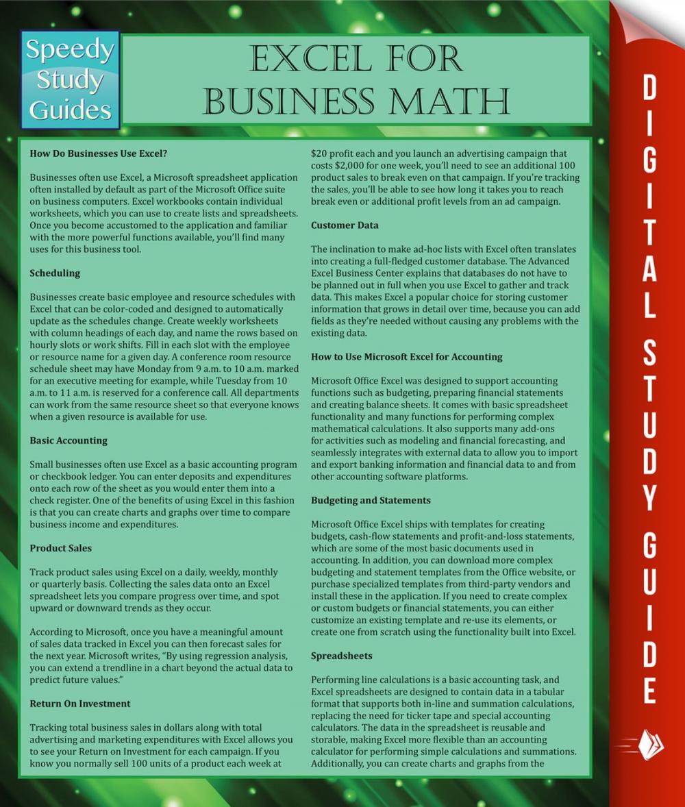 Big bigCover of Excel For Business Math