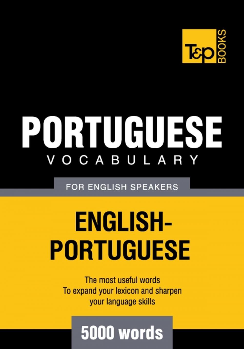 Big bigCover of Portuguese vocabulary for English speakers - 5000 words