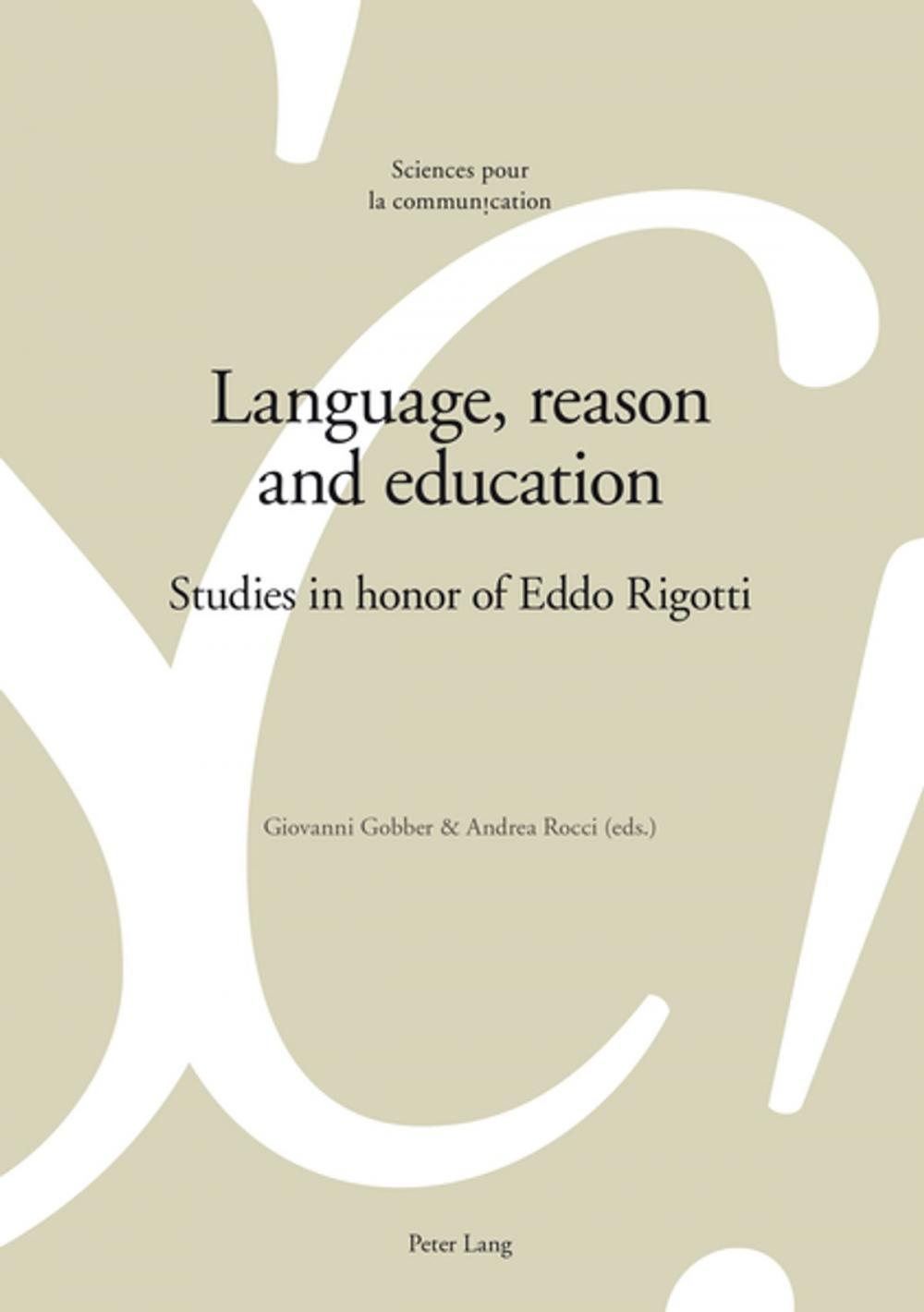 Big bigCover of Language, reason and education