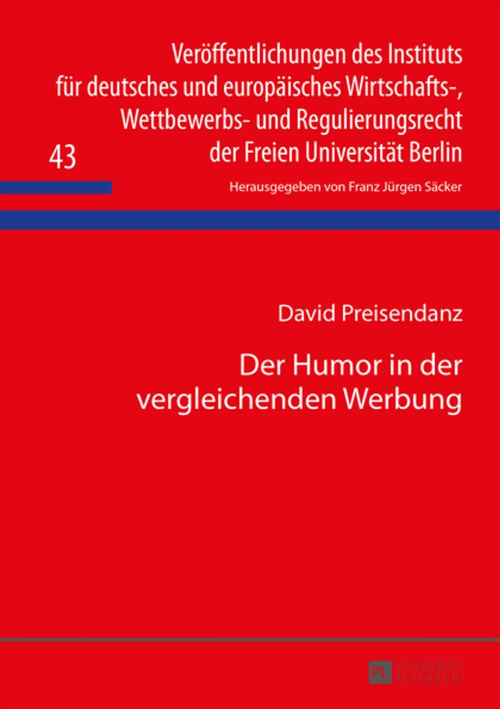 Big bigCover of Der Humor in der vergleichenden Werbung