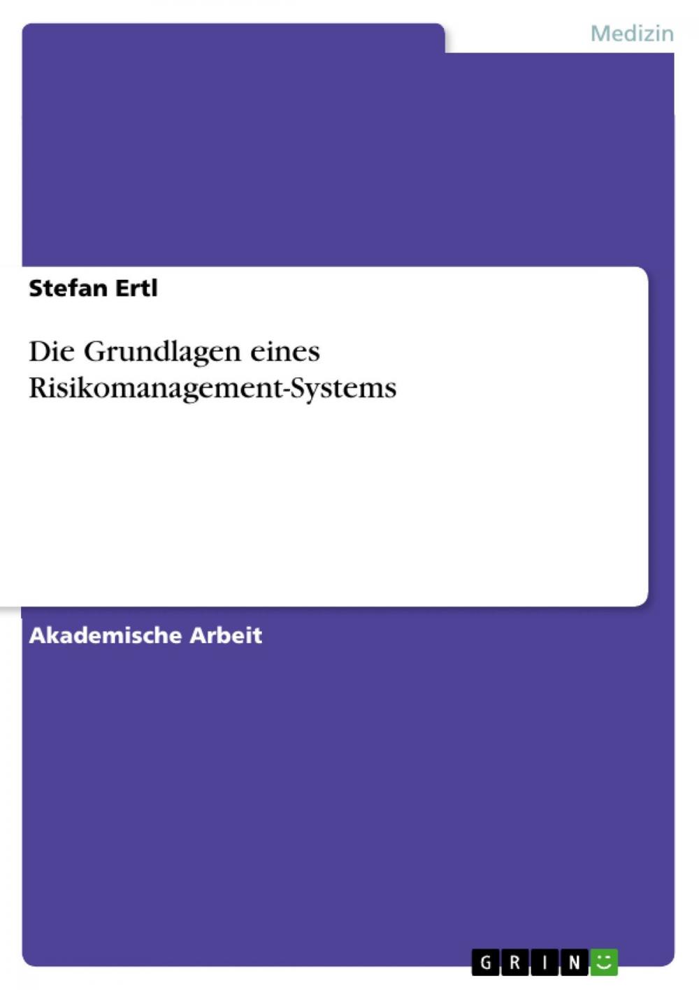 Big bigCover of Die Grundlagen eines Risikomanagement-Systems