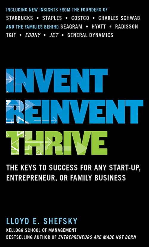 Cover of the book Invent, Reinvent, Thrive: The Keys to Success for Any Start-Up, Entrepreneur, or Family Business by Lloyd E. Shefsky, McGraw-Hill Education