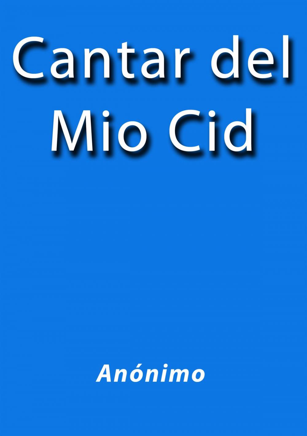 Big bigCover of Cantar del Mio Cid