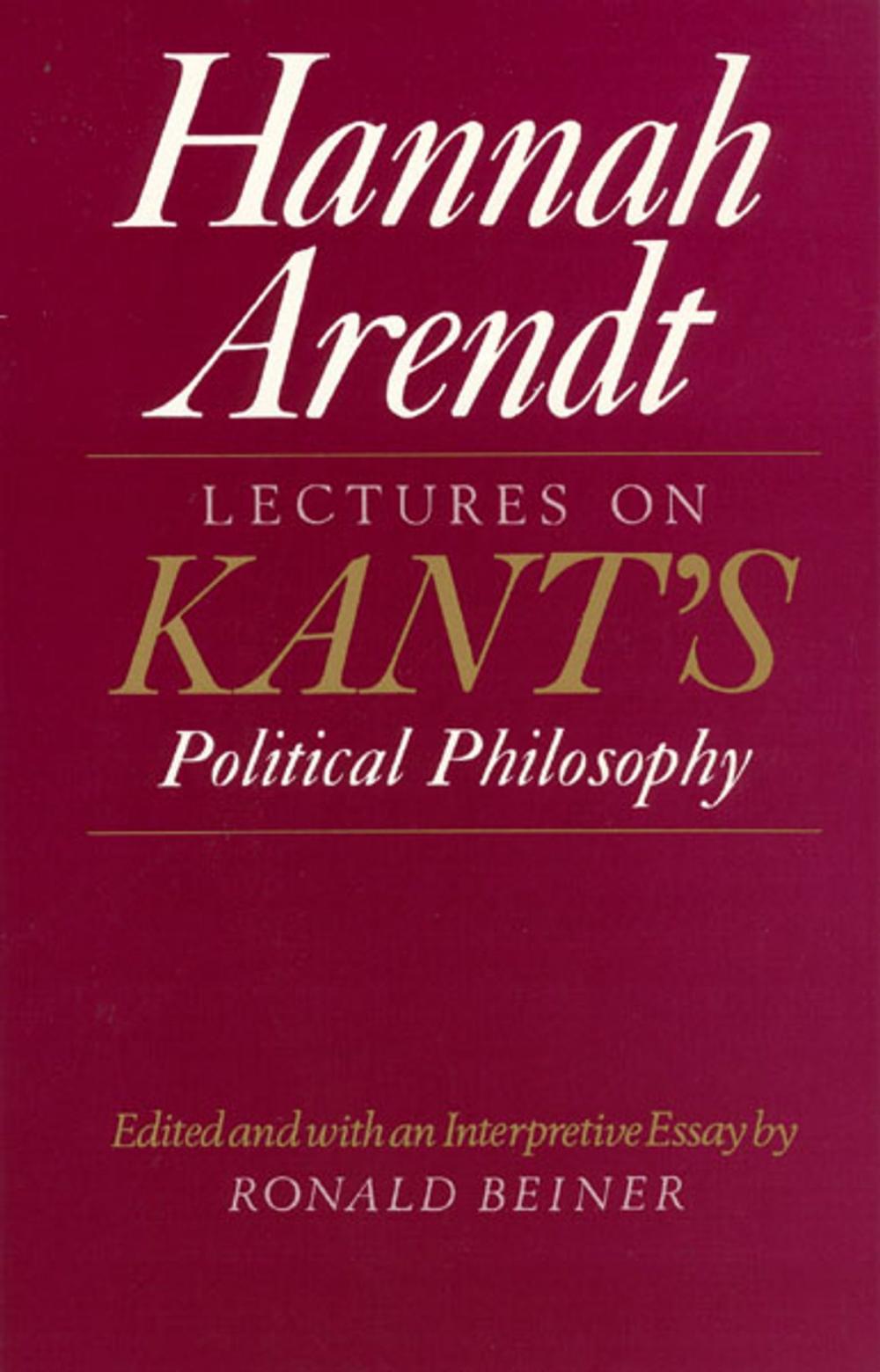 Big bigCover of Lectures on Kant's Political Philosophy