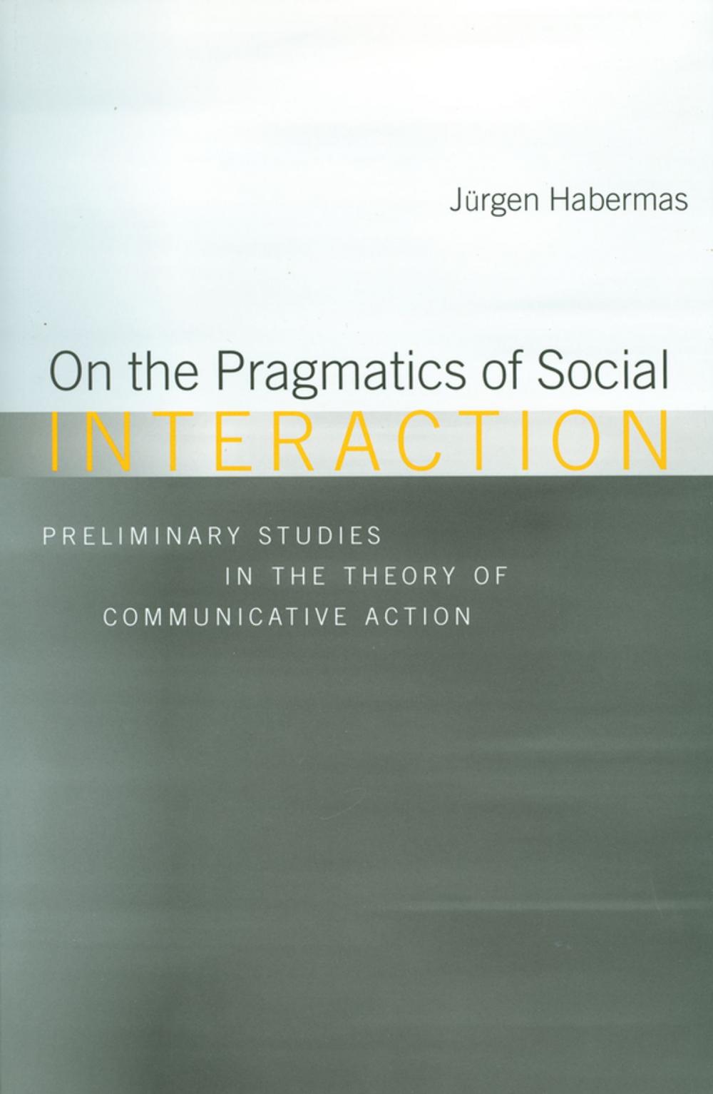 Big bigCover of On the Pragmatics of Social Interaction