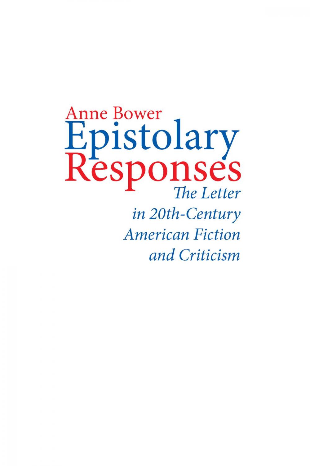 Big bigCover of Epistolary Responses