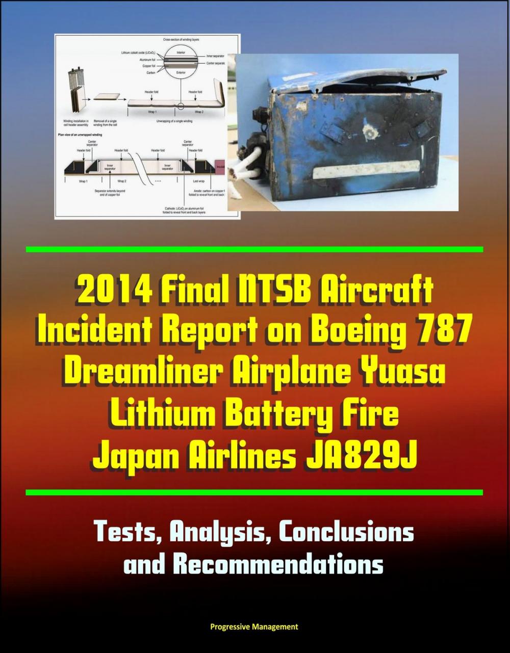 Big bigCover of 2014 Final NTSB Aircraft Incident Report on Boeing 787 Dreamliner Airplane Yuasa Lithium Battery Fire Japan Airlines JA829J: Tests, Analysis, Conclusions and Recommendations