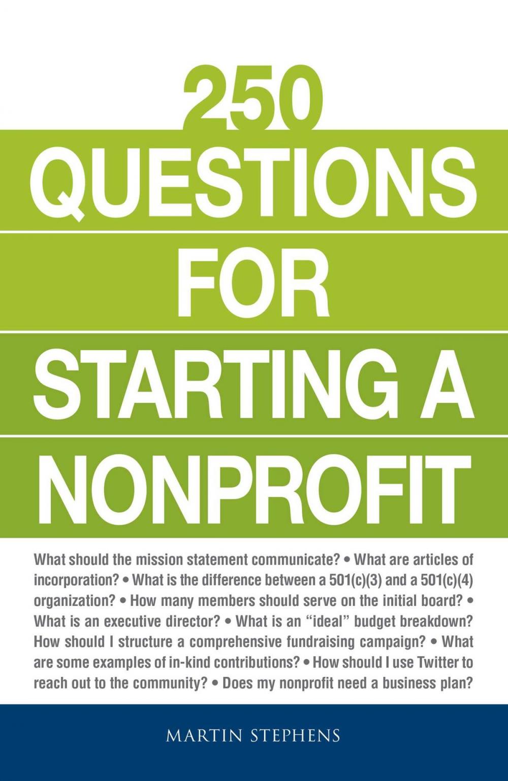 Big bigCover of 250 Questions for Starting a Nonprofit