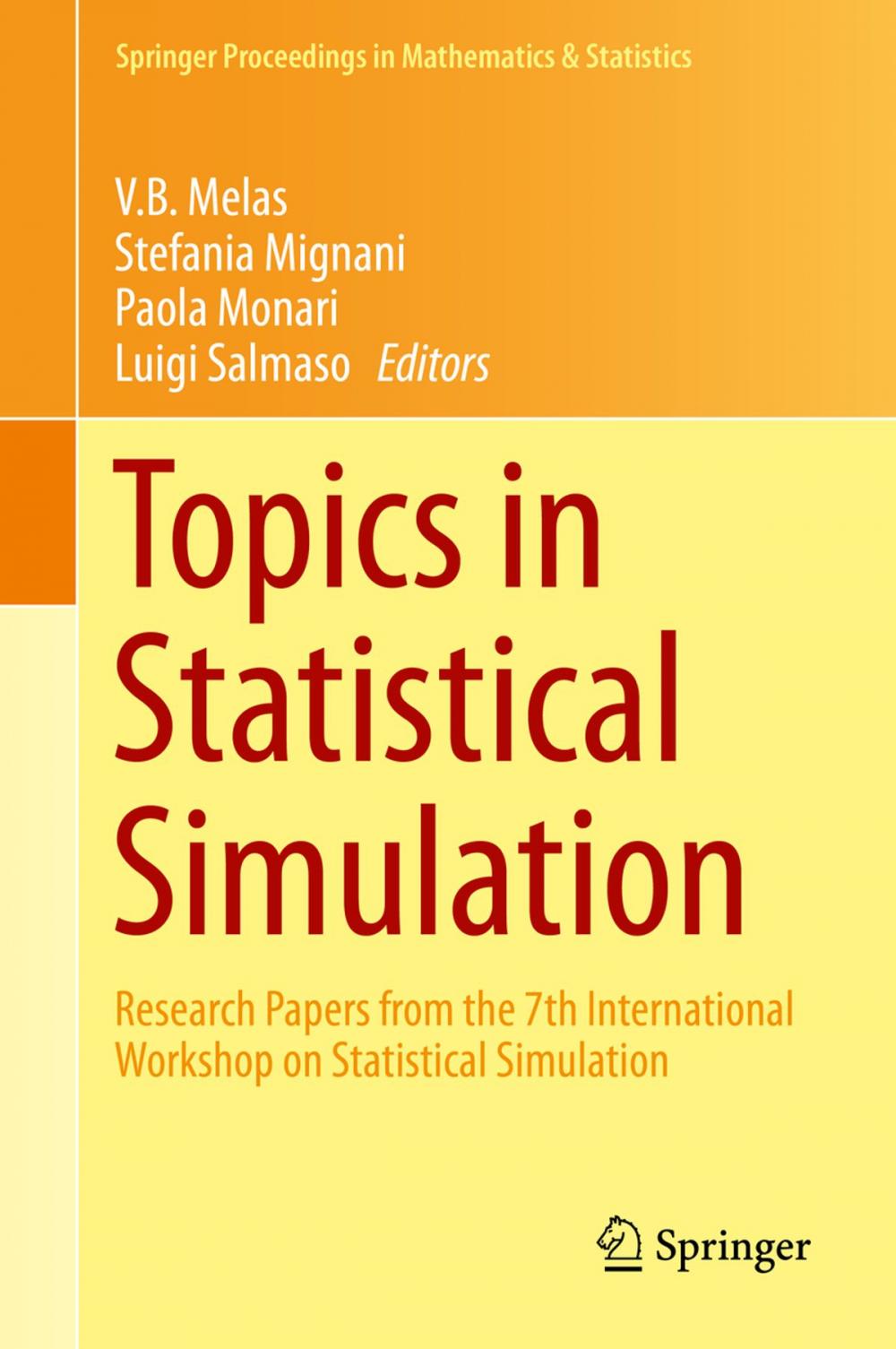 Big bigCover of Topics in Statistical Simulation