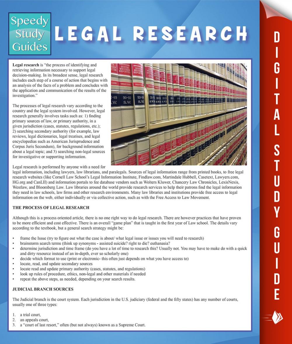 Big bigCover of Legal Research (Speedy Study Guide)