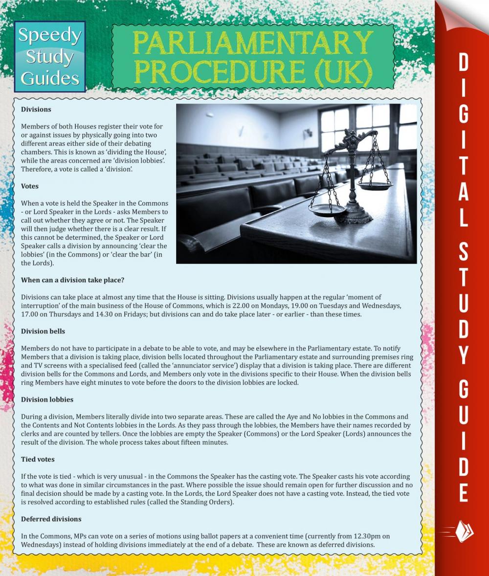 Big bigCover of Parliamentary Procedure (UK) (Speedy Study Guide)