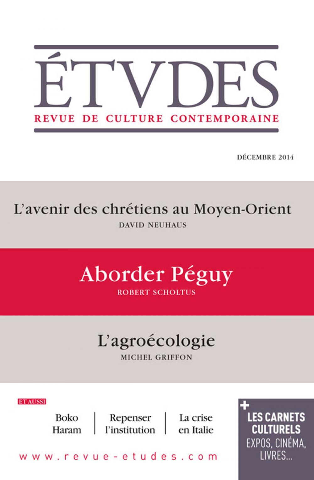 Big bigCover of Etudes Décembre 2014