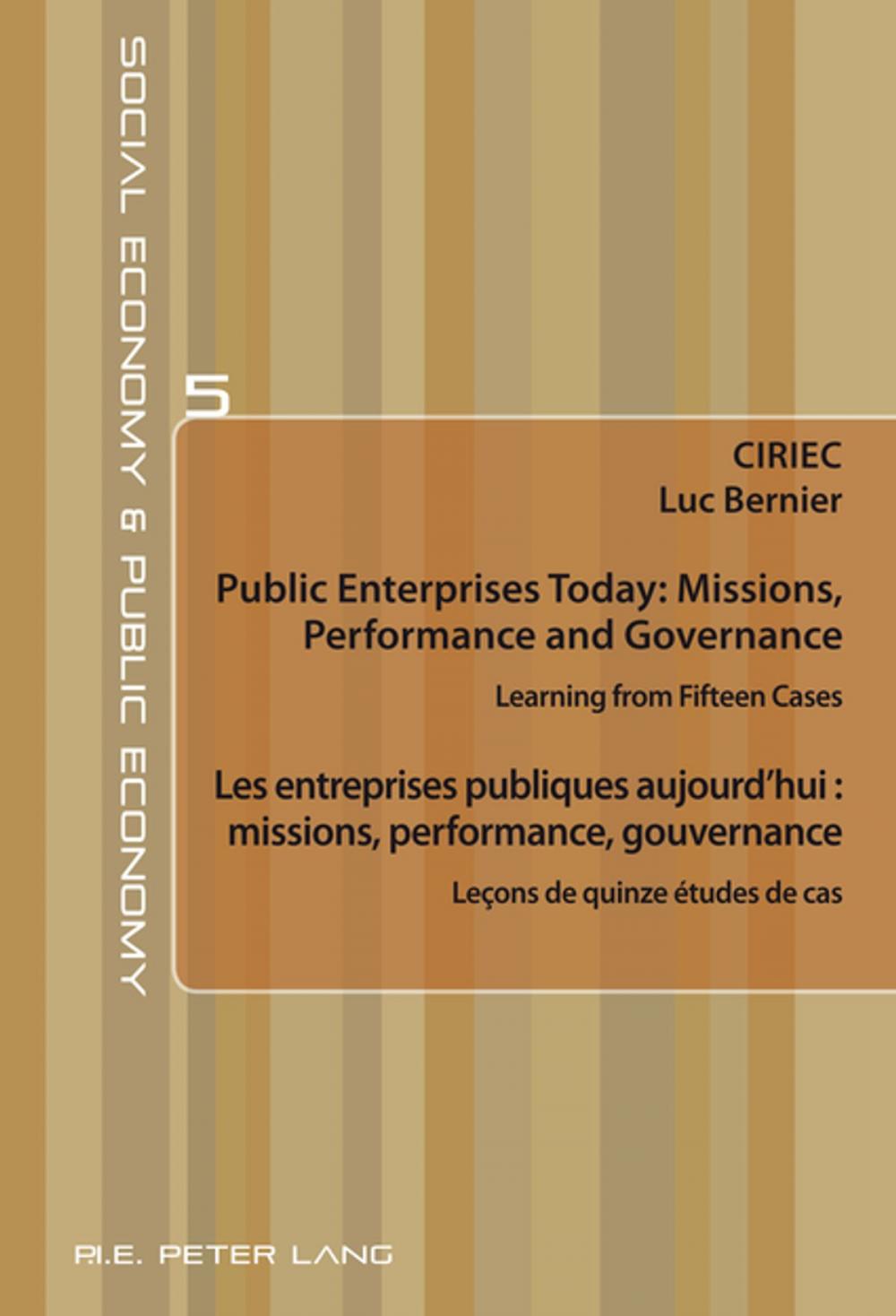 Big bigCover of Public Enterprises Today: Missions, Performance and Governance Les entreprises publiques aujourdhui : missions, performance, gouvernance