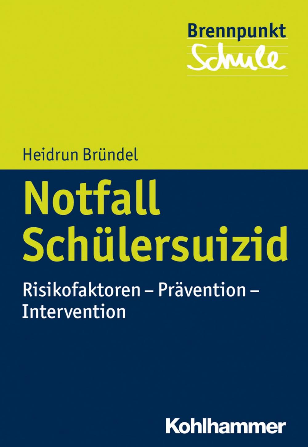 Big bigCover of Notfall Schülersuizid