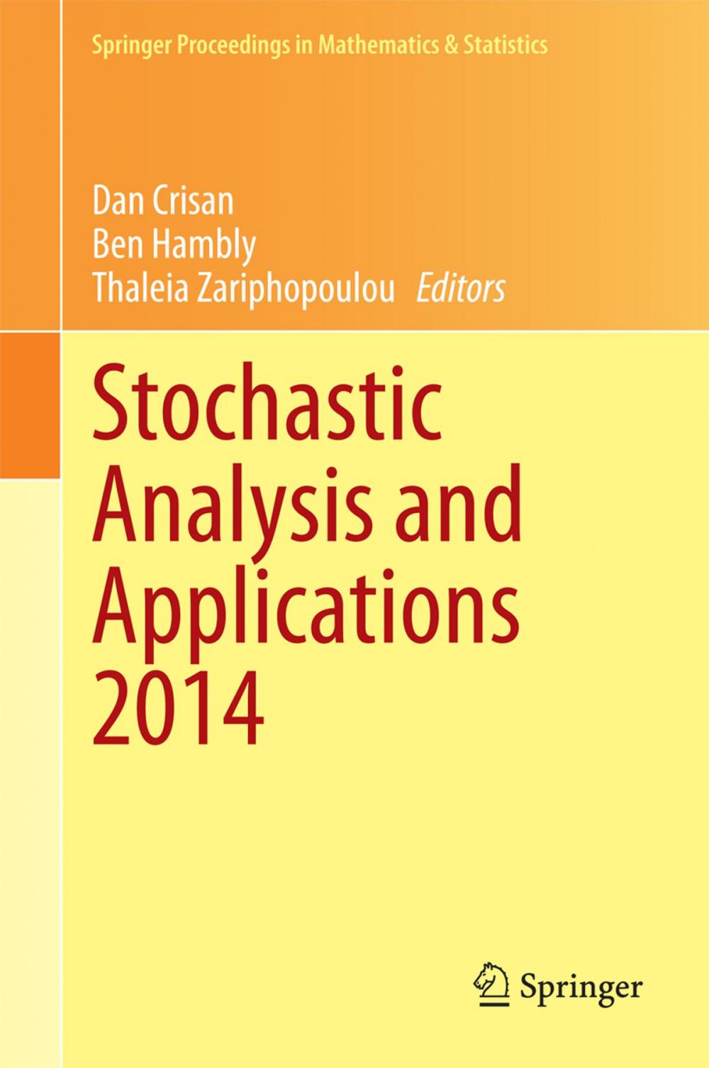 Big bigCover of Stochastic Analysis and Applications 2014