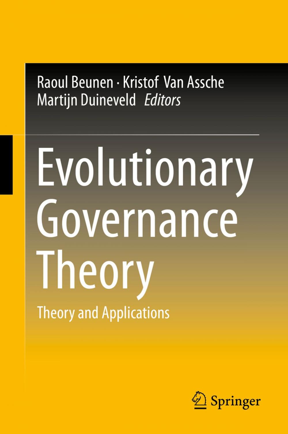 Big bigCover of Evolutionary Governance Theory