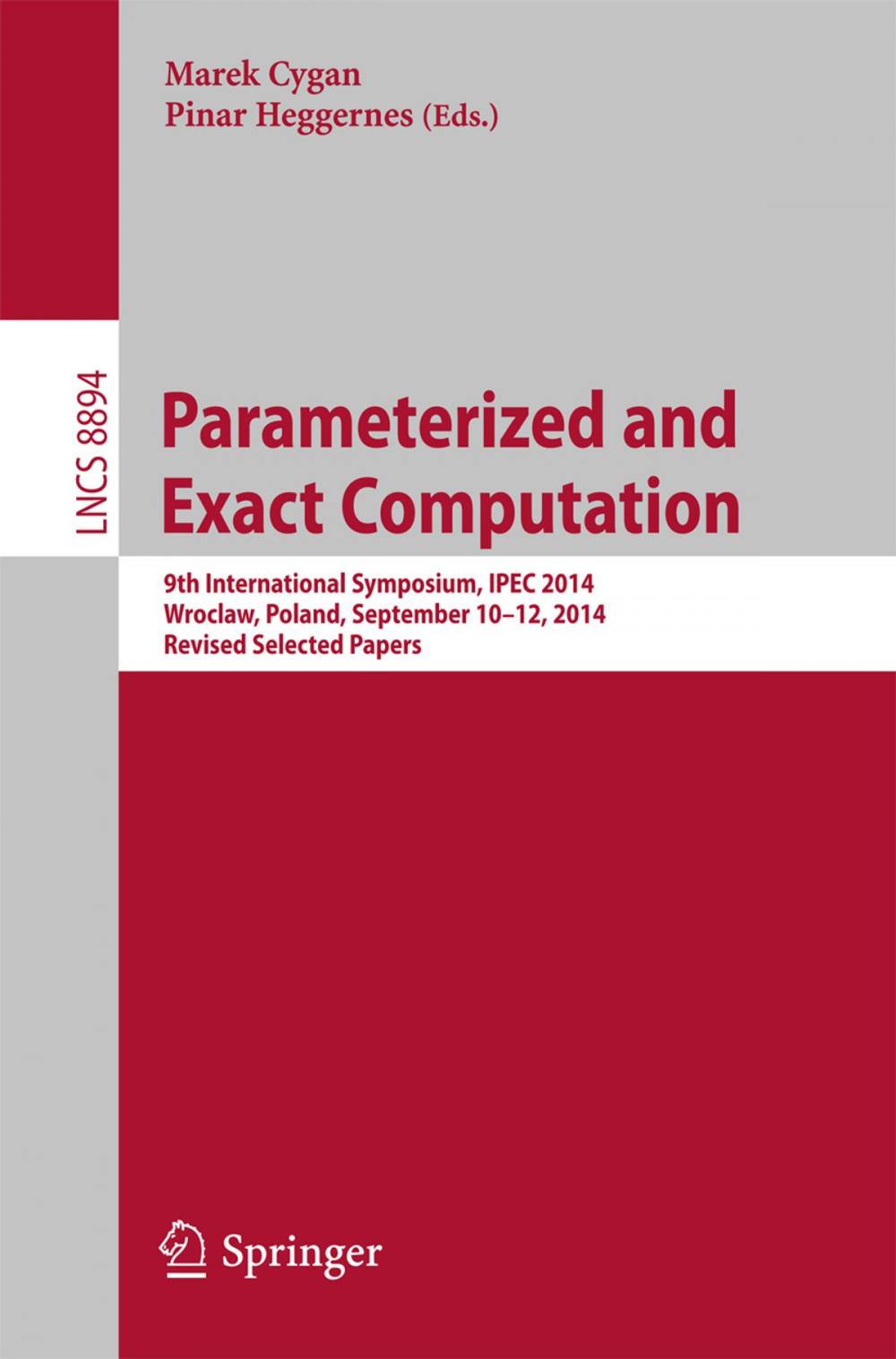 Big bigCover of Parameterized and Exact Computation