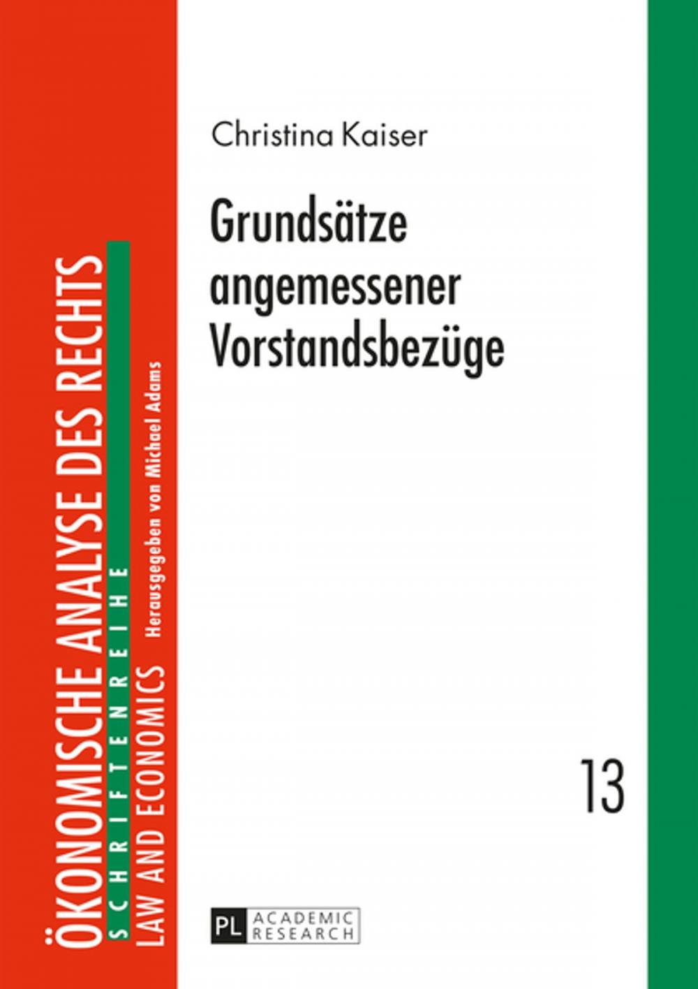 Big bigCover of Grundsaetze angemessener Vorstandsbezuege