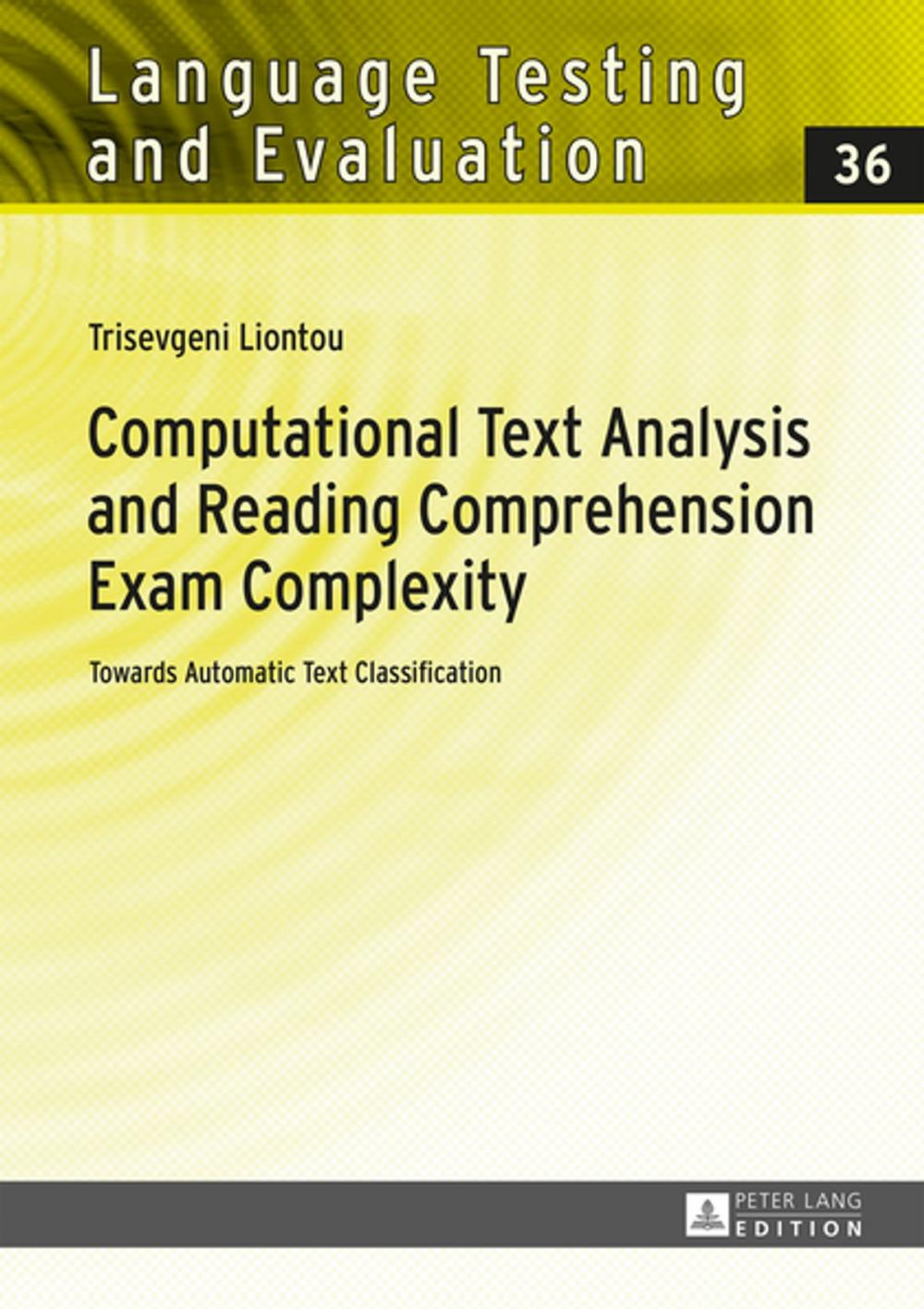 Big bigCover of Computational Text Analysis and Reading Comprehension Exam Complexity