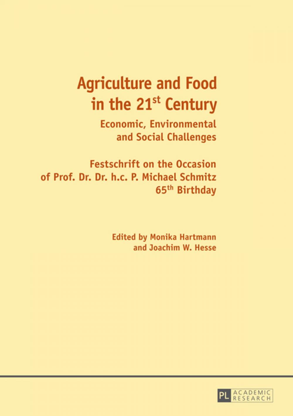 Big bigCover of Agriculture and Food in the 21 st Century