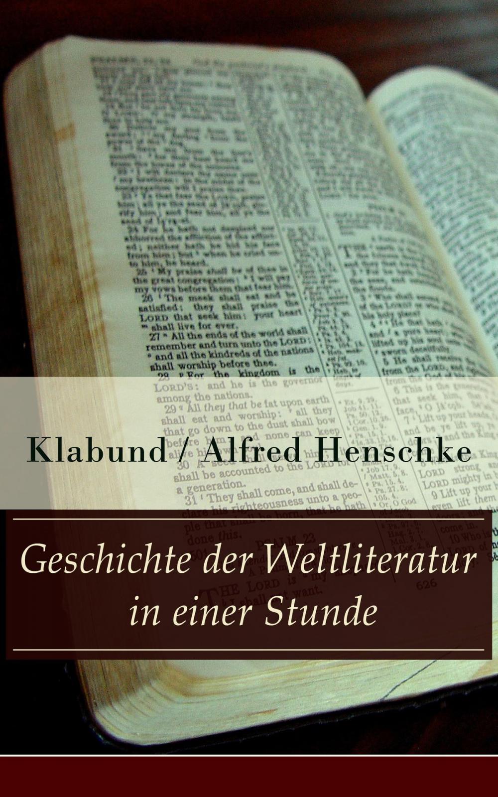 Big bigCover of Geschichte der Weltliteratur in einer Stunde