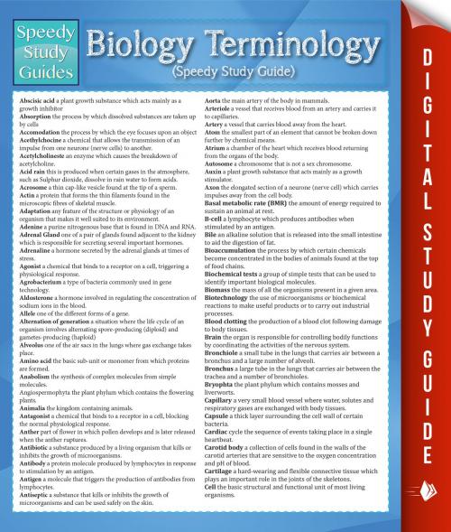 Cover of the book Biology Terminology (Speedy Study Guide) by Speedy Publishing, Speedy Publishing LLC