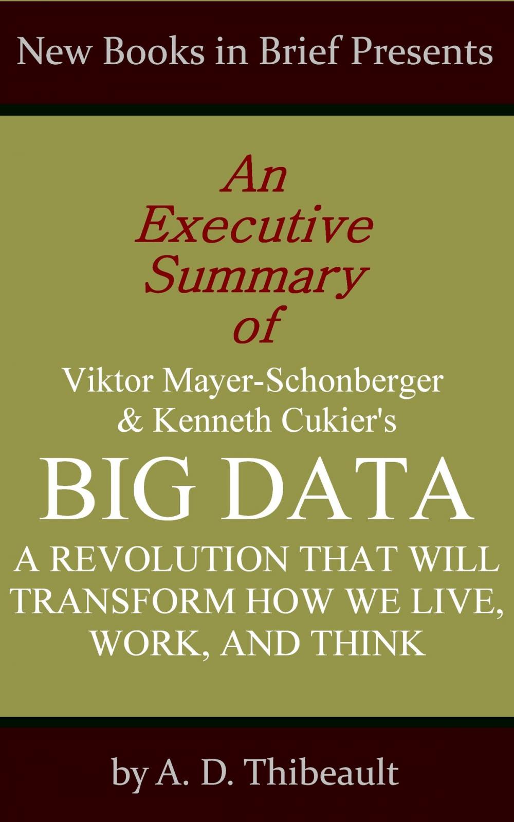 Big bigCover of An Executive Summary of Viktor Mayer-Schonberger and Kenneth Cukier's 'Big Data: A Revolution That Will Transform How We Live, Work, and Think'