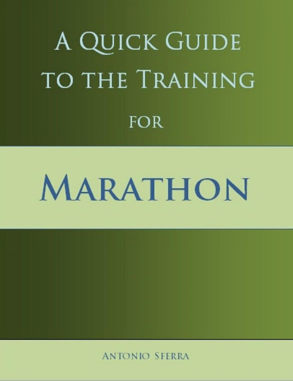 Big bigCover of A Quick Guide to the Training for Marathon