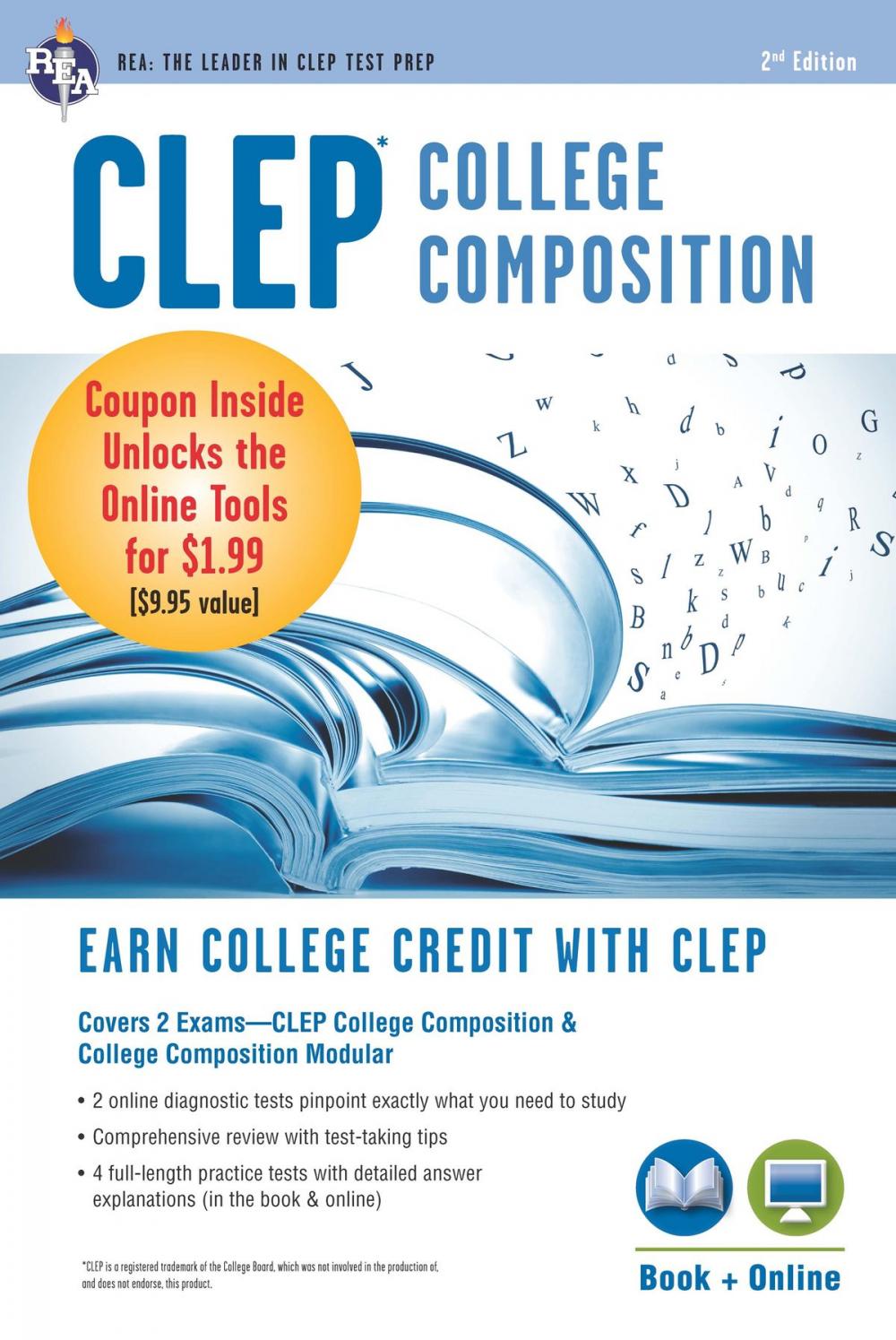 Big bigCover of CLEP College Composition Book + Online