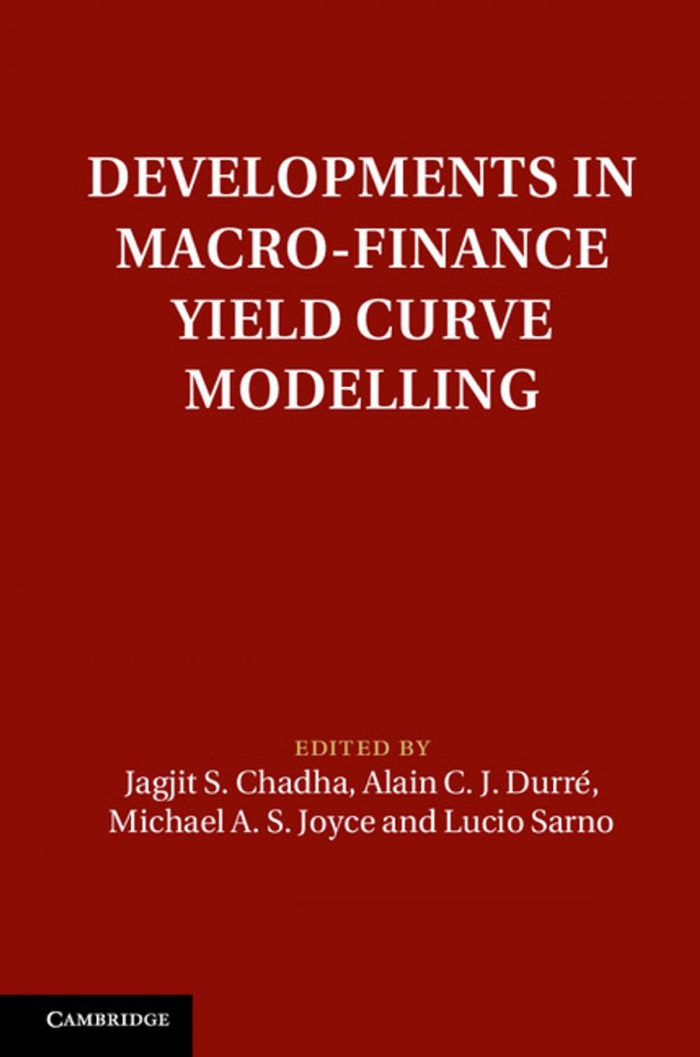Big bigCover of Developments in Macro-Finance Yield Curve Modelling