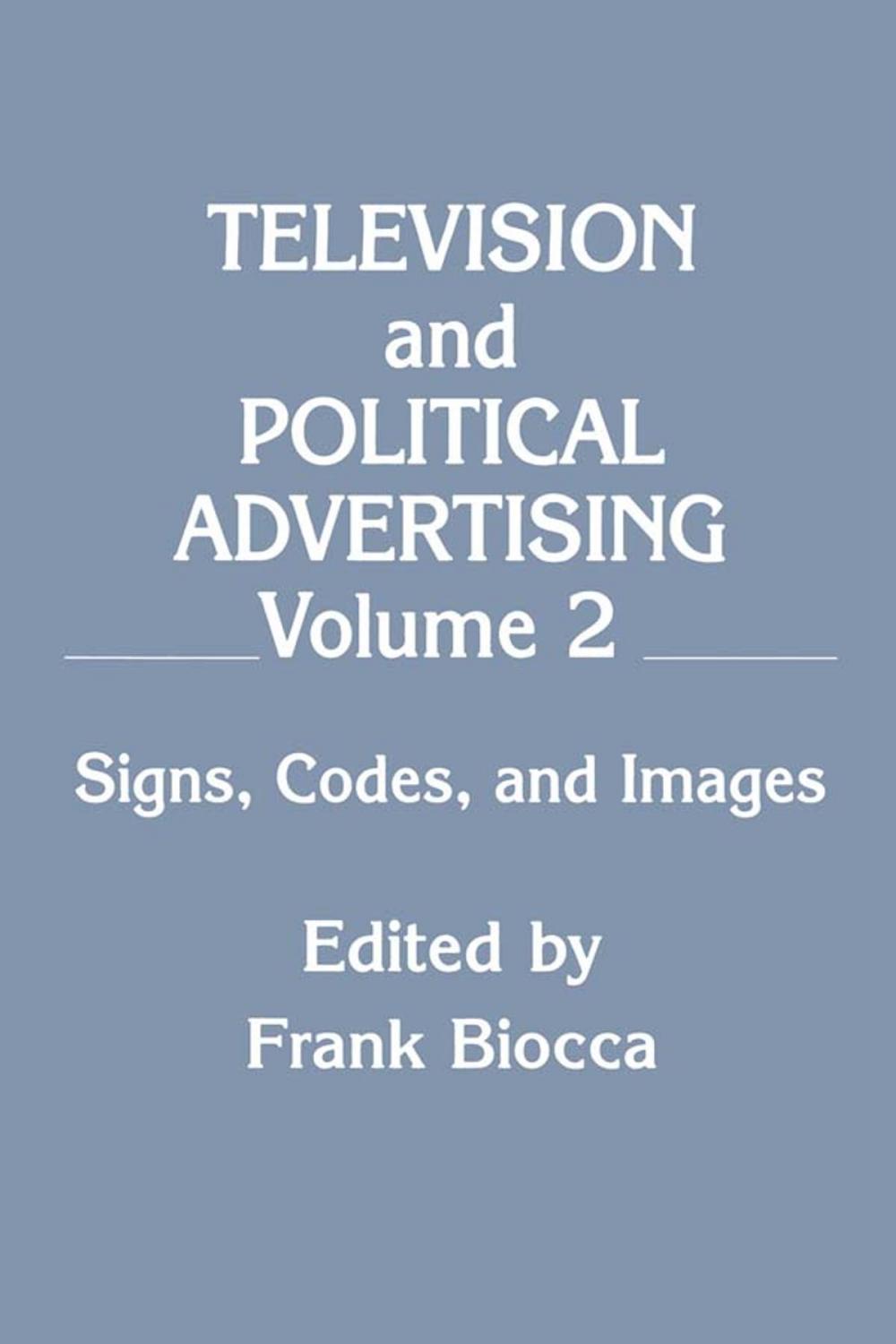 Big bigCover of Television and Political Advertising