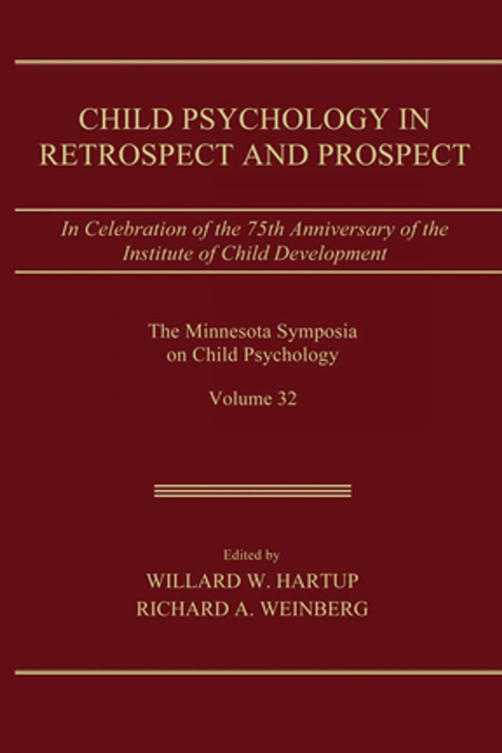 Big bigCover of Child Psychology in Retrospect and Prospect