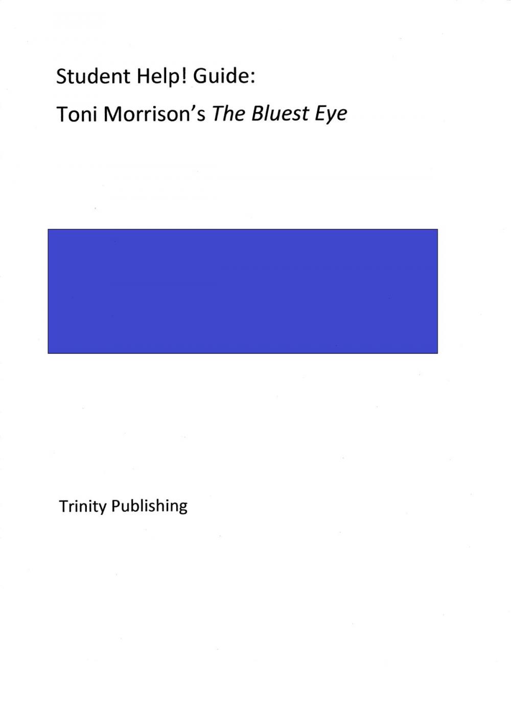 Big bigCover of Student Help! Guide: Toni Morrison's The Bluest Eye