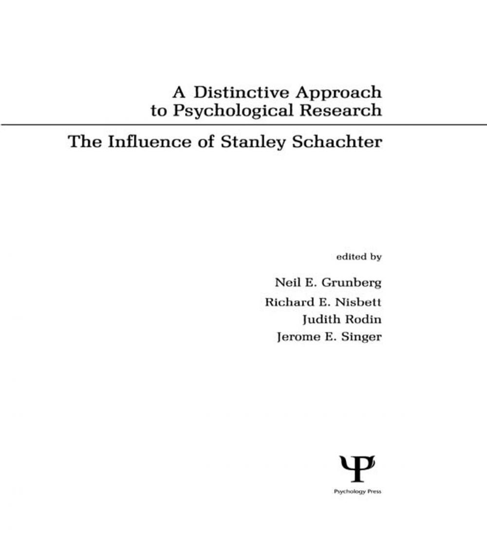 Big bigCover of A Distinctive Approach To Psychological Research