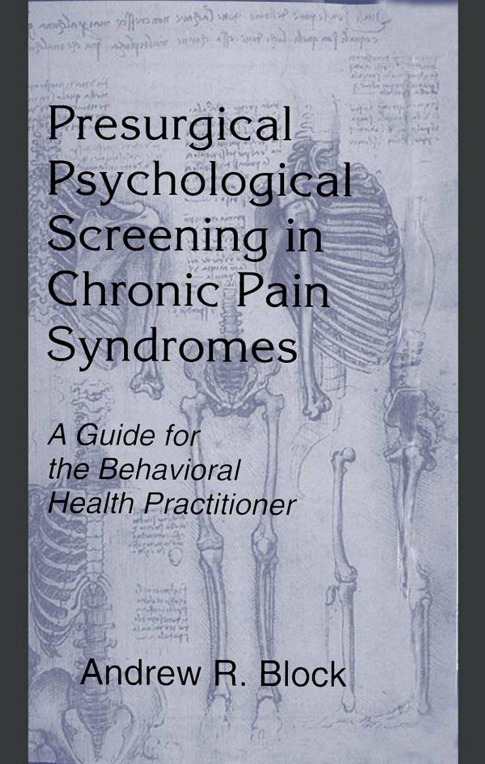 Big bigCover of Presurgical Psychological Screening in Chronic Pain Syndromes