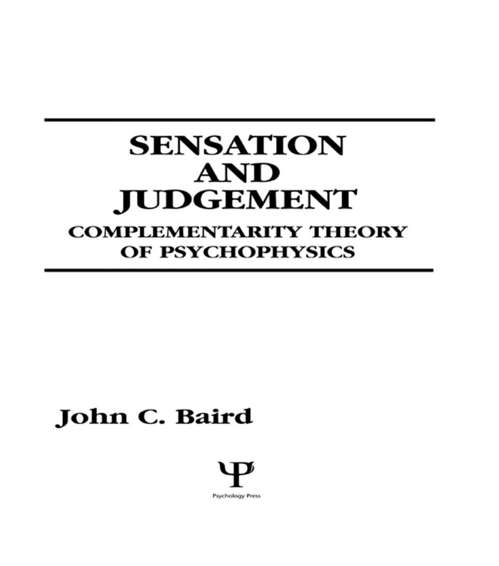 Big bigCover of Sensation and Judgment