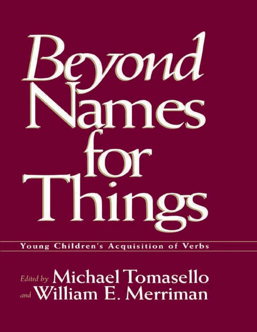 Big bigCover of Beyond Names for Things