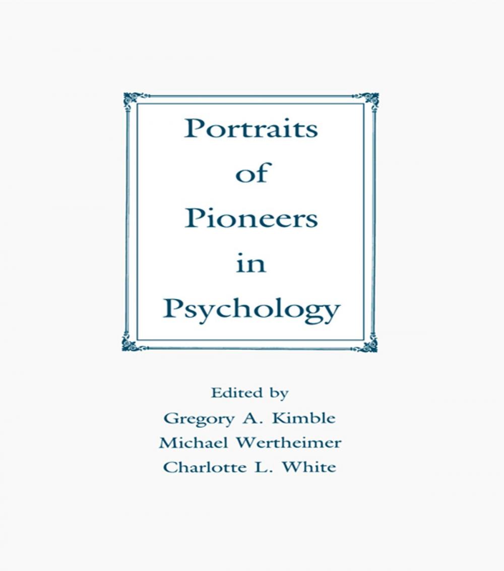 Big bigCover of Portraits of Pioneers in Psychology