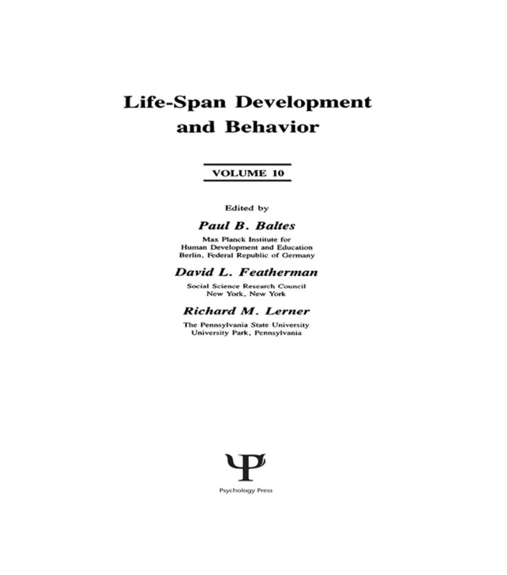 Big bigCover of Life-Span Development and Behavior