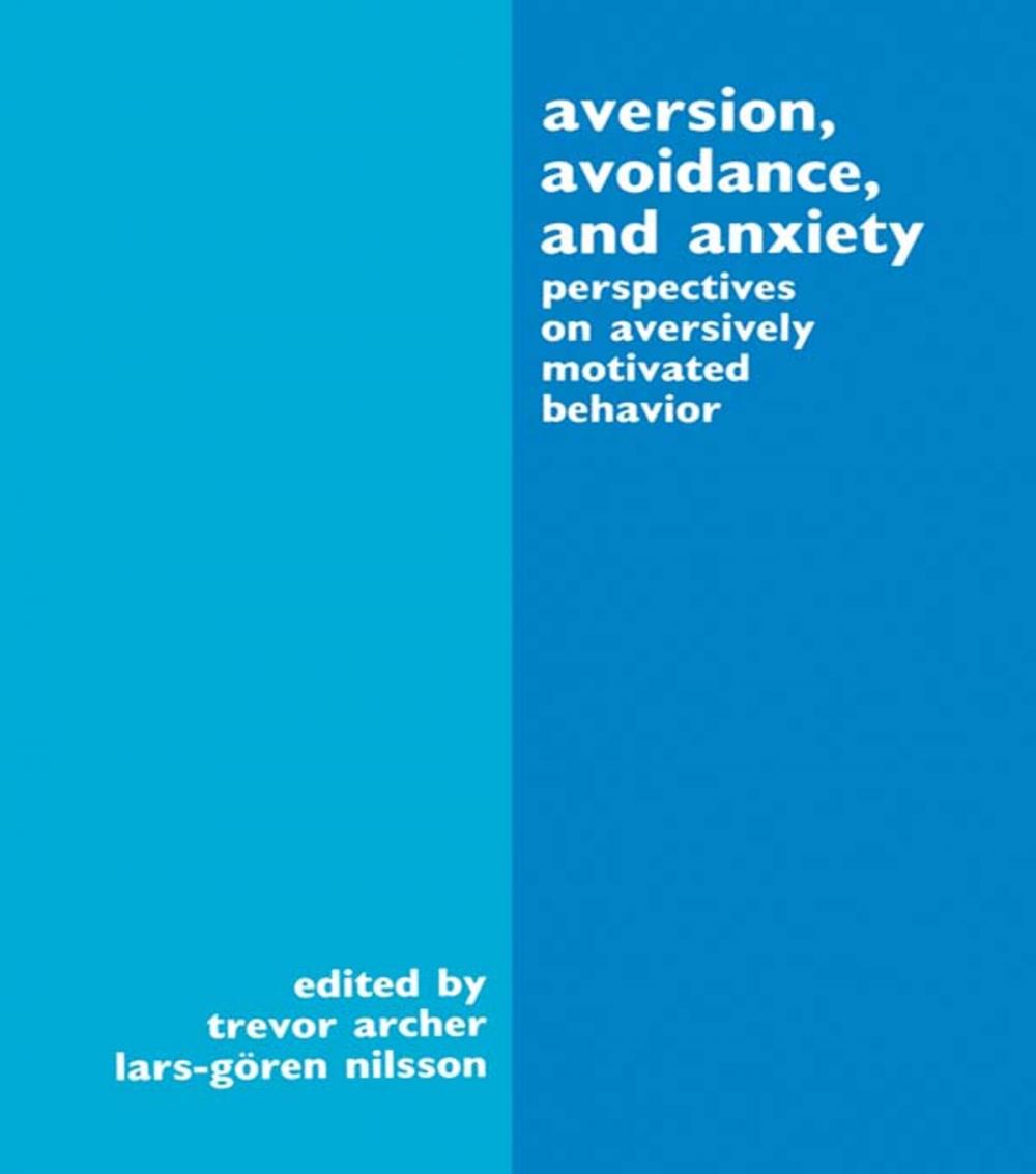 Big bigCover of Aversion, Avoidance, and Anxiety